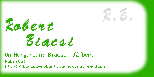 robert biacsi business card